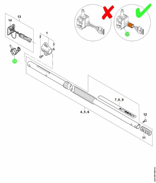 Slika Drive tube assembly  443442002 HTA 66