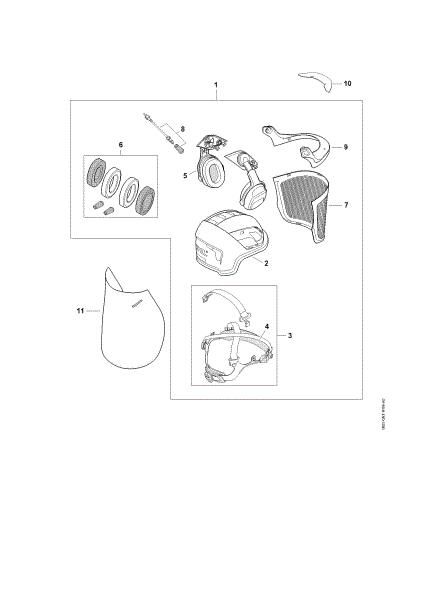 Slika Helmet set ADVANCE X-Vent ProCOM Helmet set ADVANCE X-Vent ProCOM