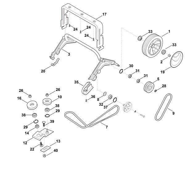 Slika E - Shaft, Drive RL 540.0
