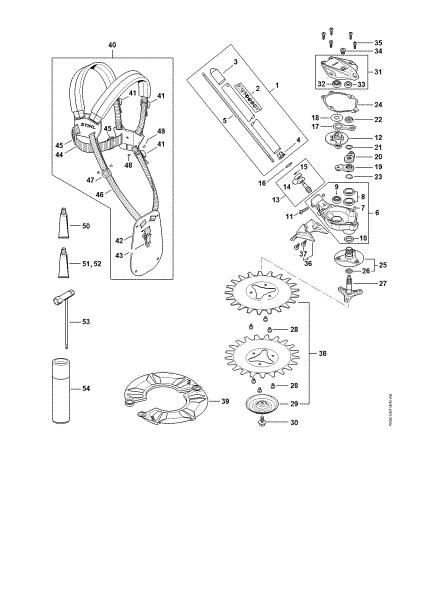 Slika Drive tube assembly, Gear head, Deflector RGA 140