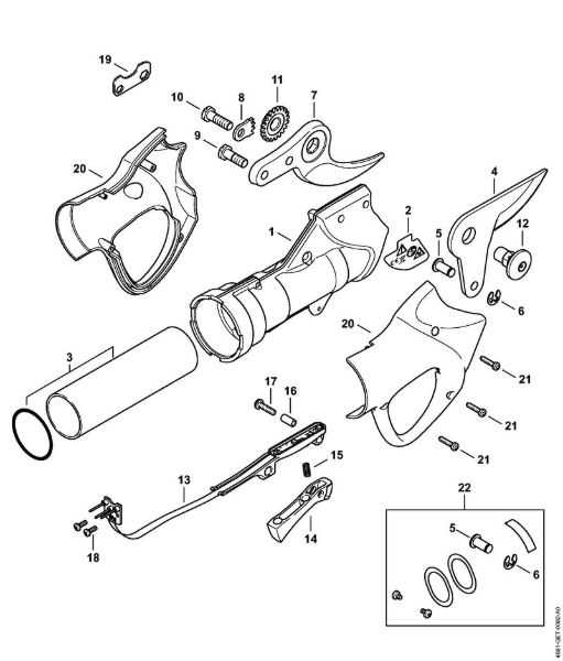 ASA 65 ASA 65 Ohišje rocaja, rezilo della Marca Stihl