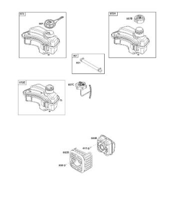 B&S - serijska številka  od 08  08P502-0013-H1 F - Izpušni sistem, dovod goriva della Marca Stihl