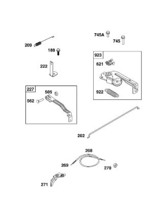 B&S - serijska številka  od 08  08P502-0131-H1 D - SKLOP UPRAVLJALNEGA ELEMENTA della Marca Stihl