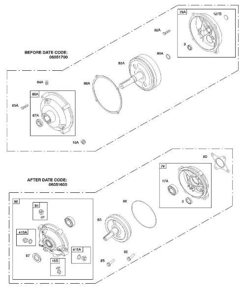 B&S - serijska številka  od 09  091212-1356-E1 H - Menjalnik reduktorja della Marca Stihl