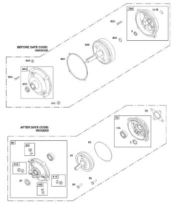 B&S - serijska številka  od 09  093312-0182-B1 G - Menjalnik reduktorja della Marca Stihl