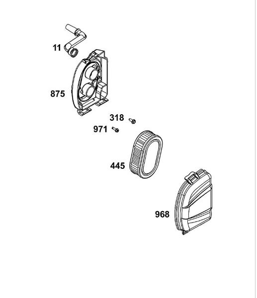 B&S - serijska številka  od 09  09P702-0229-H1 A - SKLOP ZRAcNEGA FILTRA della Marca Stihl
