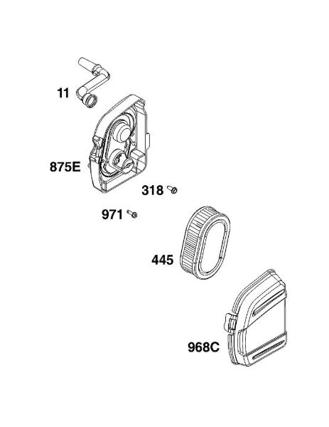 B&S - serijska številka  od 10  104M0B-0123-H5 A - SKLOP ZRAcNEGA FILTRA della Marca Stihl
