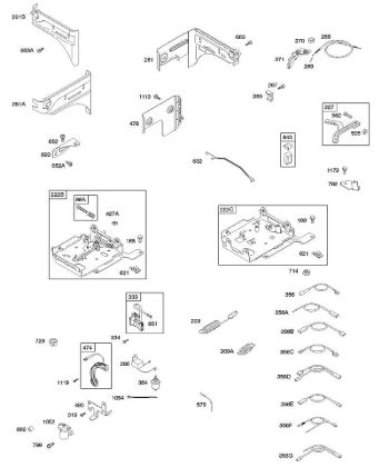 B&S - serijska številka  od 11  110412-0153-E1 H - Plošce, upravljalni elementi, vzmeti, alternator, žice della Marca Stihl