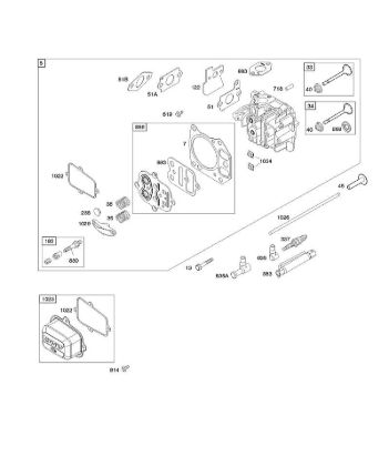 B&S - serijska številka  od 12  121602-0296-E1 F - Glava cilindra della Marca Stihl