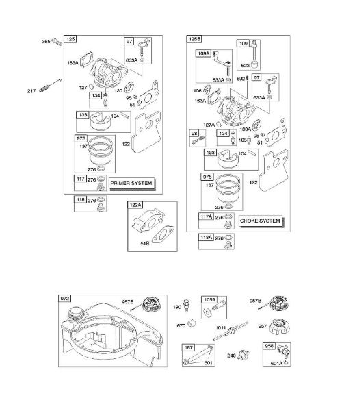 B&S - serijska številka  od 12  122672-0107-E1 D - Uplinjac, dovod goriva della Marca Stihl