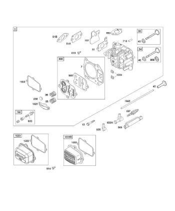 B&S - serijska številka  od 12  122672-0107-E1 F - Glava cilindra della Marca Stihl
