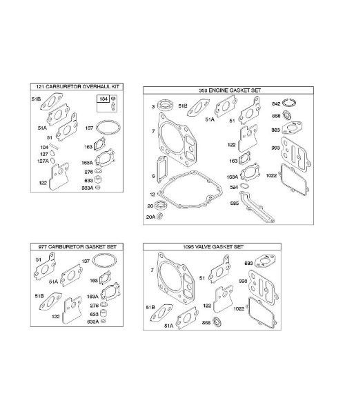 B&S - serijska številka  od 12  122672-0134-E1 G - Kompleti/seti tesnil della Marca Stihl