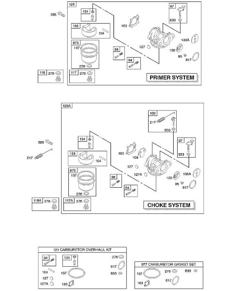 B&S - serijska številka  od 12  122H82-0125-01 E - Uplinjac della Marca Stihl