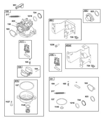 B&S - serijska številka  od 12  123P02-0067-H1 C - SKLOP UPLINJAcA della Marca Stihl