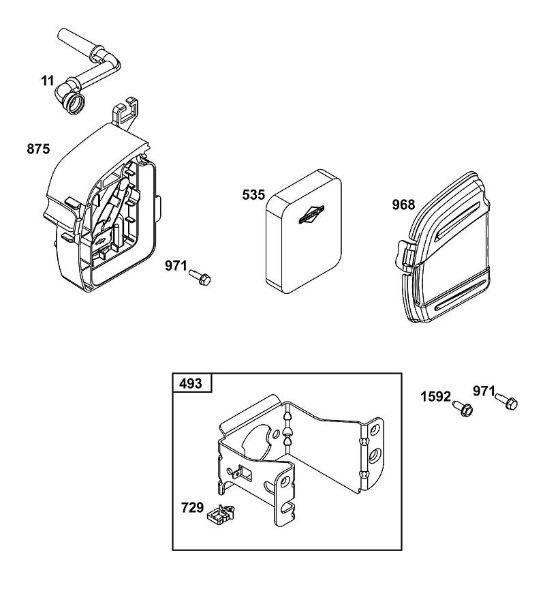 B&S - serijska številka  od 12  125P02-0087-F1 A - SKLOP ZRAcNEGA FILTRA della Marca Stihl