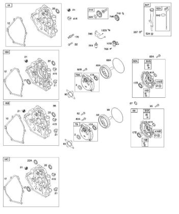 B&S - serijska številka  od 12  126392-1274-B8 E - Okrov rocicne gredi, reduktor, mazanje della Marca Stihl