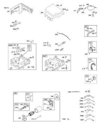B&S - serijska številka  od 12  126392-3274-H8 G - Elektricni zaganjalnik, vzmeti regulatorja, vžig della Marca Stihl