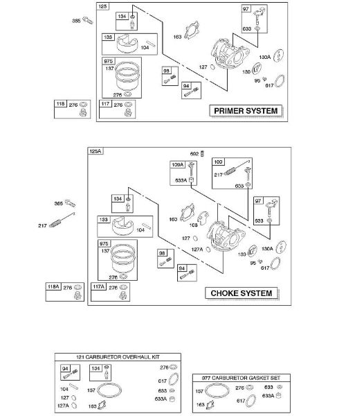 B&S - serijska številka  od 12  127807-1386-01 E - Uplinjac della Marca Stihl