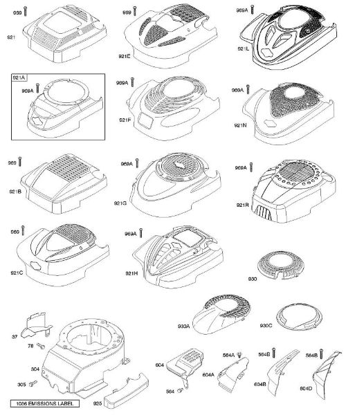 B&S - serijska številka  od 12  12F802-1318-81 C - Ohišje/okovi ventilatorja della Marca Stihl