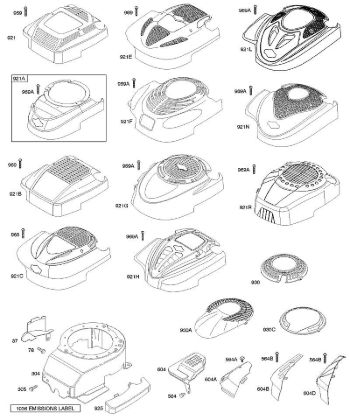 B&S - serijska številka  od 12  12F802-1360-01 C - Ohišje/okovi ventilatorja della Marca Stihl