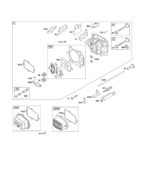 B&S - serijska številka  od 12  12Q502-0194-B1 F - Glava cilindra della Marca Stihl