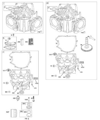 B&S - serijska številka  od 40  405777-0126-E1 G - Cilinder, oljna kad motorja della Marca Stihl