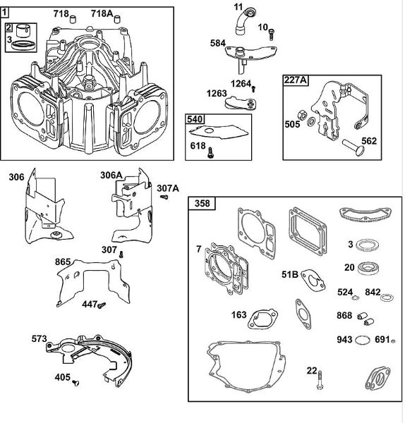 B&S - serijska številka  od 40  40R577-0002-H5 G - SKLOP CILINDRA della Marca Stihl