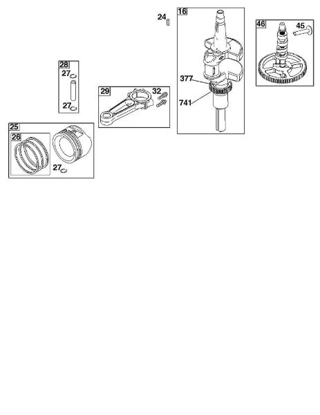 B&S - serijska številka  od 44  44S977-0046-G1 F - SKLOP ROcIcNE GREDI della Marca Stihl