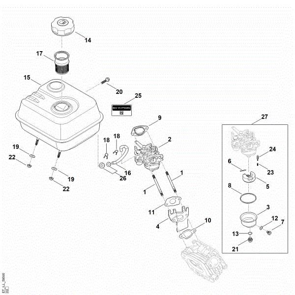 Slika G - Sistem goriva EHC 600.0 (EHC600-0002)