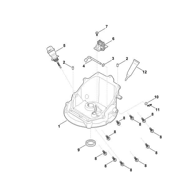 Slika J - Gonilo regulatorja, oljna kad EVC 200.0 (EVC200-0001)