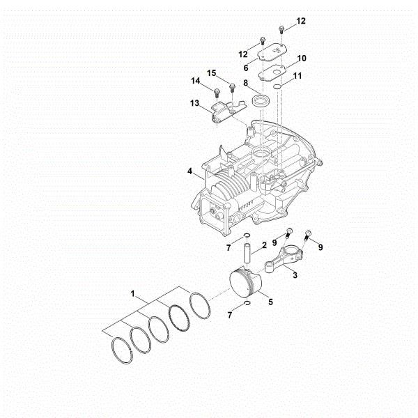 Slika C - Okrov rocicne gredi, bat, ojnica EVC 200.3 C (EVC200-0005)