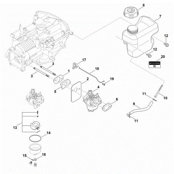 Slika G - Sistem goriva EVC 200.3 C (EVC200-0005)