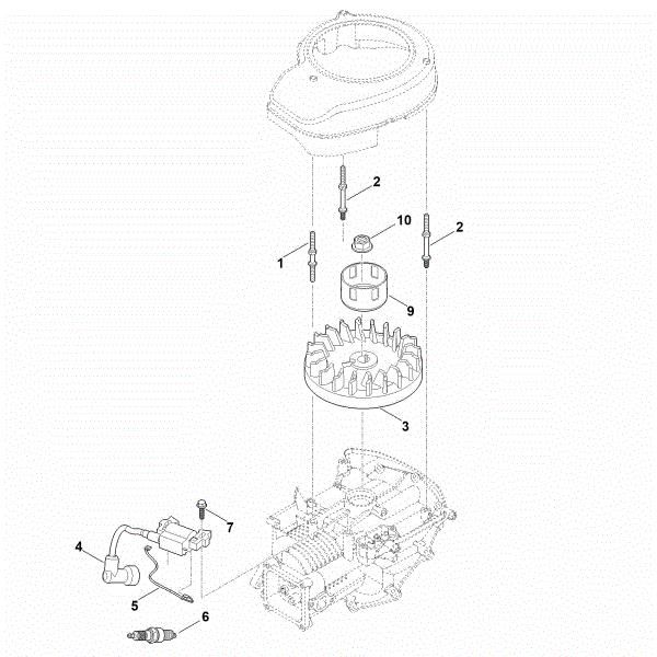 Slika I - Sistem za vžig, vztrajnik EVC 200.3 C (EVC200-0005)