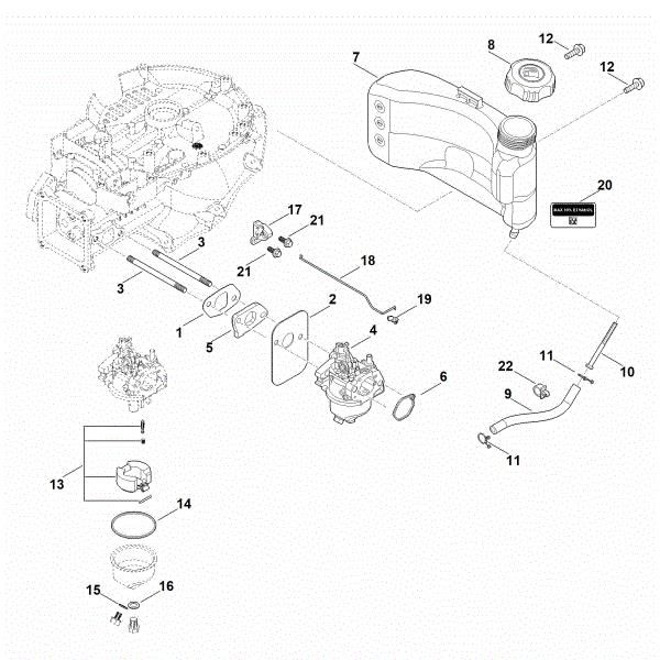 Slika G - Sistem goriva EVC 300.0 (EVC300-0001)