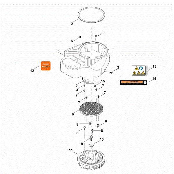 Slika C - Ohišje ventilatorja EVC 8000.0 (EVC8000-0001)