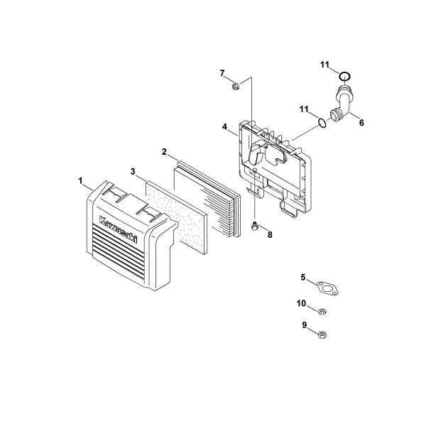 Slika J - Zracni filter/izpuh FH381V-AS51