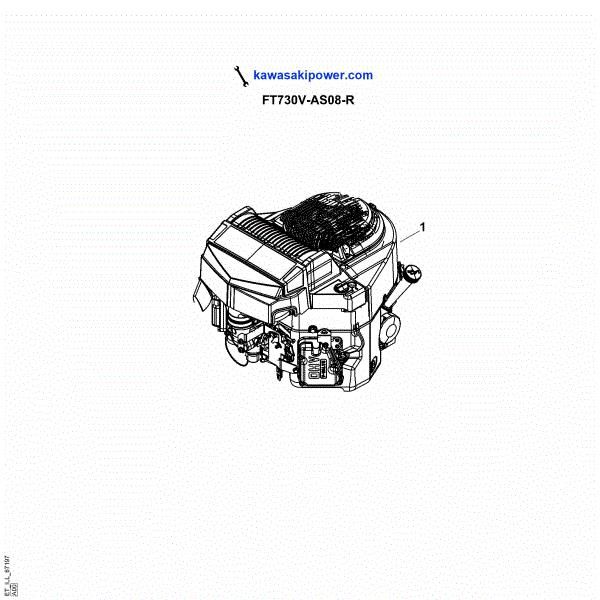 Slika A - Nadomestni deli za motor FT730V-AS08-R