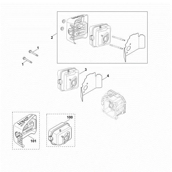 Slika F - Izpuh XT-800 (XT800-0032)