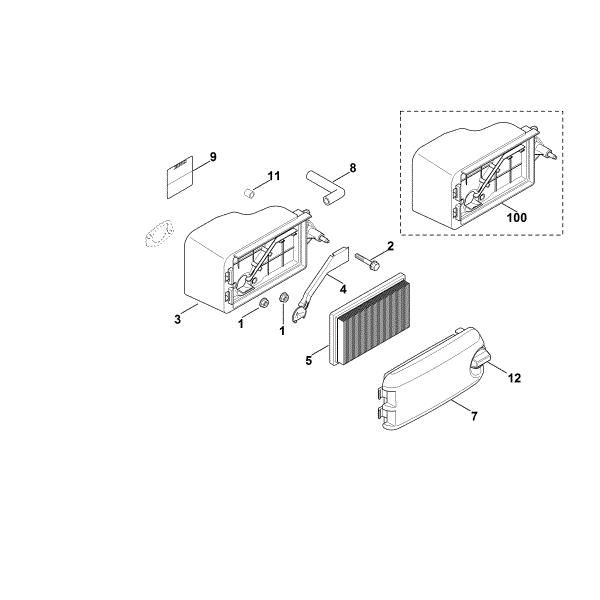 Slika B - Zracni filter XT-800 (XT800-3088)