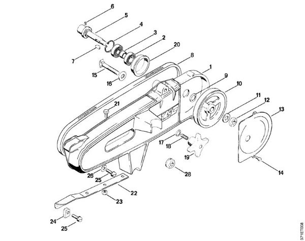 Brusilni rezalniki (TS) TS 08 S Prikljucek, klinasti jermen della Marca Stihl