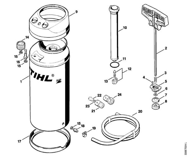 Brusilni rezalniki (TS) TS 350 Posoda za tlacno vodo (23.1996) della Marca Stihl