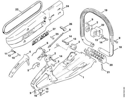 Brusilni rezalniki (TS) TS 350 AVE Okvir rocaja, rocajna cev della Marca Stihl