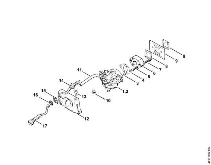 Brusilni rezalniki (TS) TS 360 Uplinjac, adapter della Marca Stihl