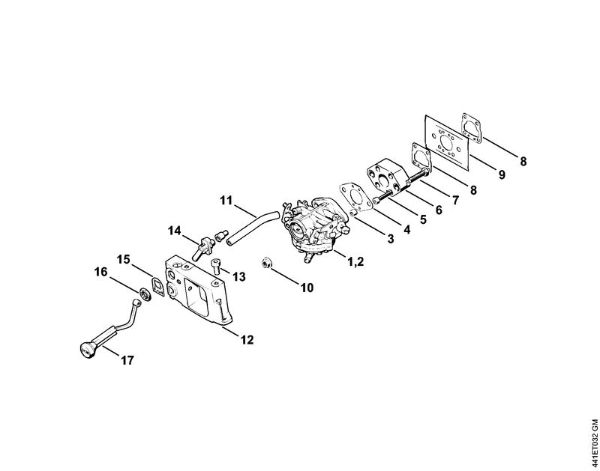 Brusilni rezalniki (TS) TS 360 Uplinjac, adapter della Marca Stihl