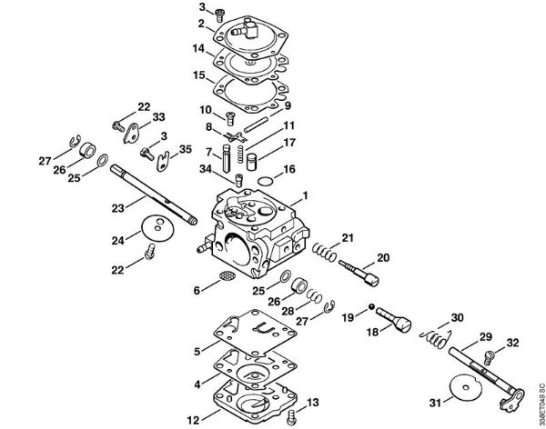 Brusilni rezalniki (TS) TS 400 Uplinjac WJ-108 della Marca Stihl