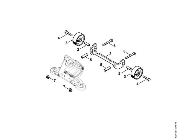 Brusilni rezalniki (TS) TS 420-A Garnitura koles della Marca Stihl