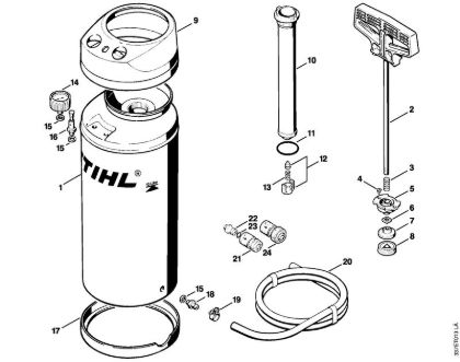 Brusilni rezalniki (TS) TS 760 Posoda za tlacno vodo (23.96) della Marca Stihl