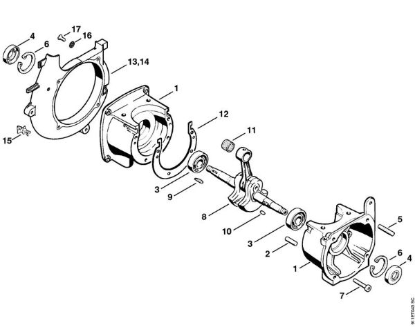P 835, P 840 P 835 Ohišje zaganjaca della Marca Stihl