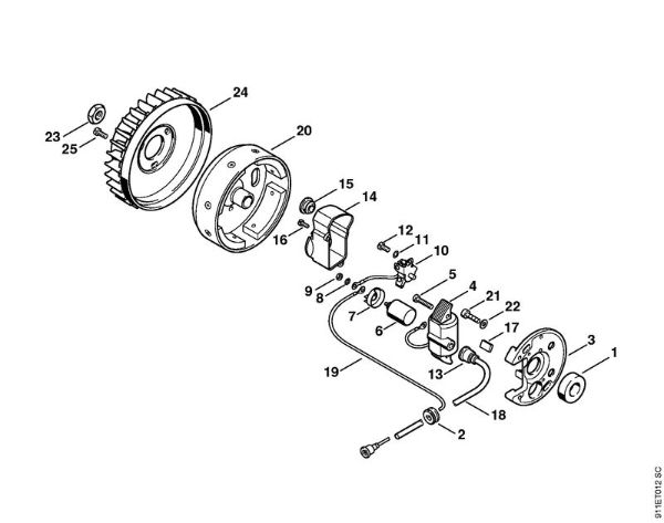 P 835, P 840 P 835 Vžigalna naprava   3 40 639 124 della Marca Stihl