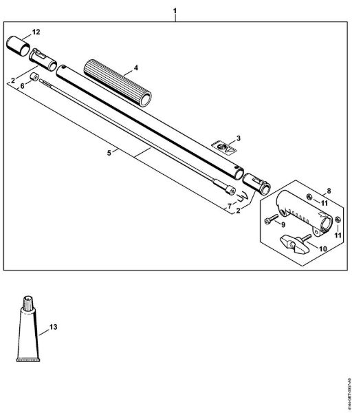 Kombi motorji (KM) KM 235.0 Podaljšek rocaja 0,5 m HL-KM 0°, HL-KM 135°, HT-KM, SP-KM della Marca Stihl